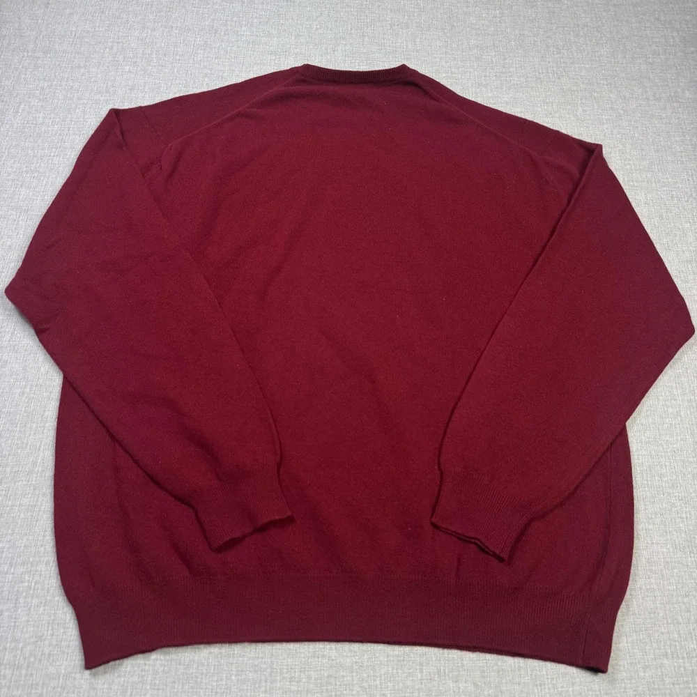Peter Scott Lambswool Pine Valley Golf Club Pullover Sweater Mens 48 Red